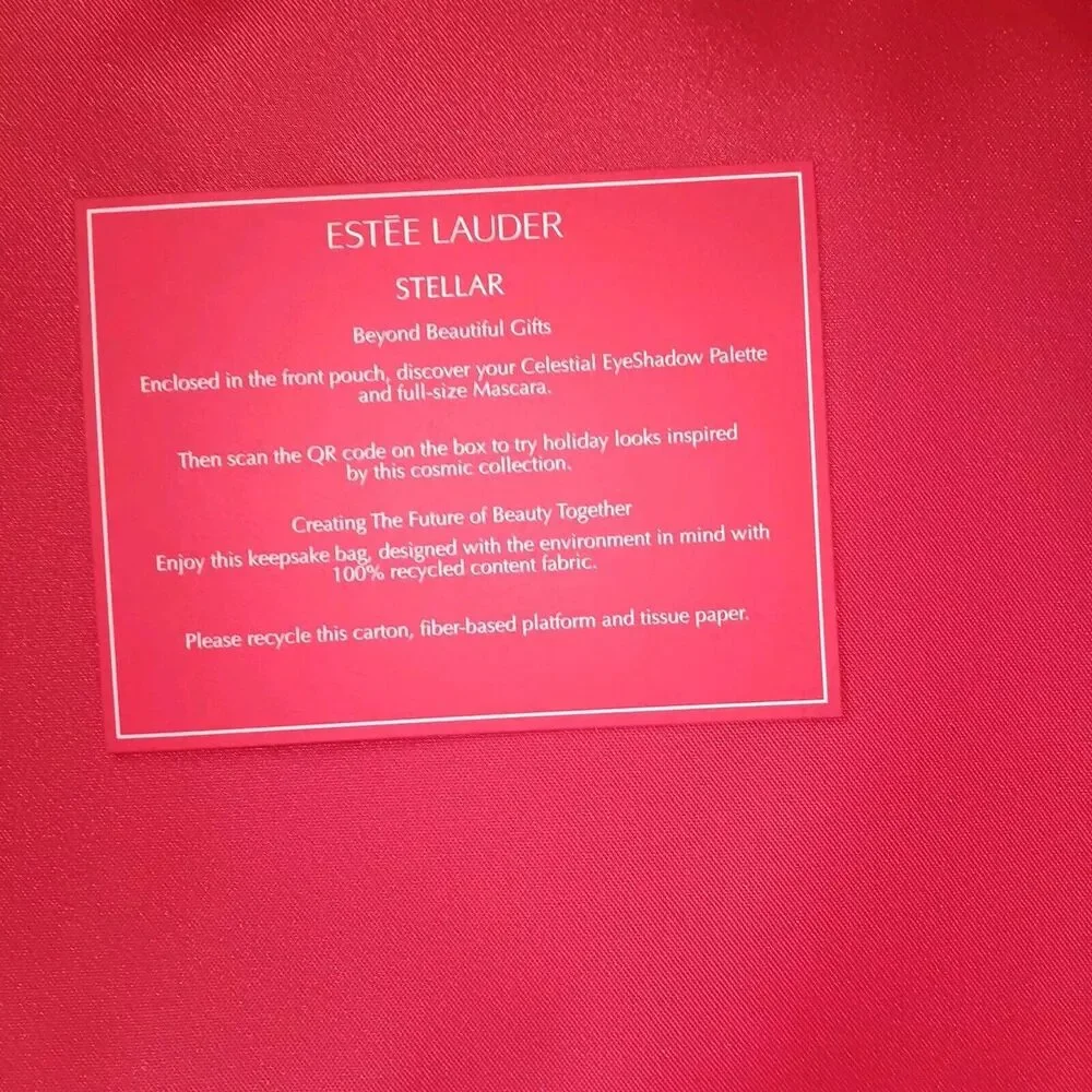 Estee Lauder Cosmetic Case Bag with Handle Limited Edition Red Velour 2023